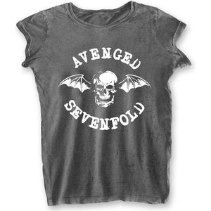 Avenged Sevenfold - Deathbat Dames T-shirt - XL - Grijs