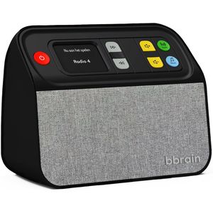BBrain Muziekspeler - Hulpmiddelen voor ouderen met dementie - Eenvoudige DAB+ Senioren radio - Dementie radio - Zelfstandig te bieden met één knop - Zwart