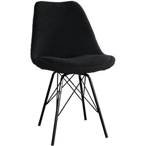 SET DEAL: 4 stuks Eetkamerstoel Viga zwart teddy eetstoel