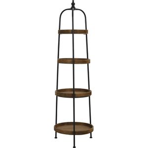 Light & Living Etagere Karson 4 laags Ø48x167 cm hout+zwart