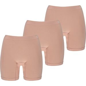 Apollo - Bamboe Short Naadloos - Skin - 3-Pak - Maat XL - Boxershorts dames - Dames ondergoed - Naadloos - Bamboe - Bamboe ondergoed dames