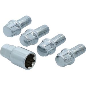Velgenslot Diefstalbeveiliging Set van 4 met Adapter