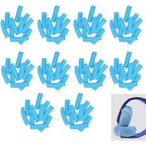 100-stuks Wegwerp oorkappen - Vervangende non-woven oorkappen - Hygiënische oorkussenhoezen - Comfortabel en huidvriendelijk - Rekbaar - 10-12 cm - Geschikt voor internetcafés, bibliotheken, medialabs - Blauw