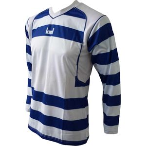 KWD Shirt Desperado lange mouw - Blauw/wit - Maat 116/128 - Mini
