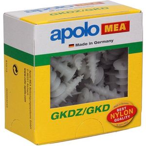 MEA gipskartonplug GKD, kunstst, le 23mm, boorgatdiameter 5mm