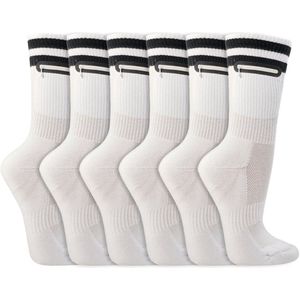 Witte sokken | Geheim vakje | Coolmax | Maat: 36-41/ 41-46 | Aantal: 6 paar