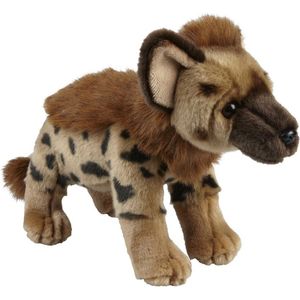 Pluche bruine hyena knuffel 28 cm - Hyenas wilde dieren knuffels - Speelgoed voor kinderen