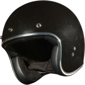 Peroz Jidre Zwart Metallic Jethelm - Maat XL - Helm