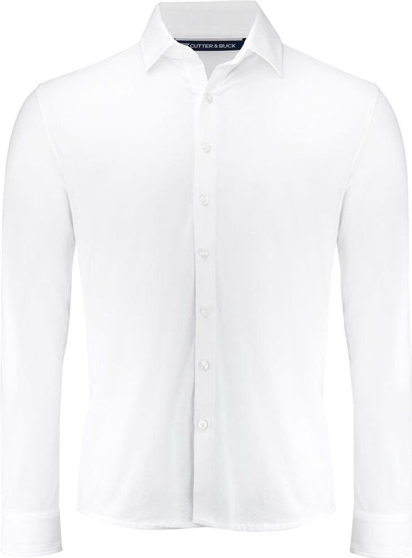 Cutter & Buck Hedley Stretch Shirt Heren Wit maat L