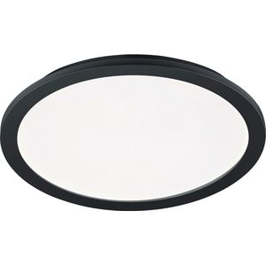 LED Plafondlamp - Badkamerlamp - Torna Camy - Opbouw Rond 22W - Spatwaterdicht IP44 - Dimbaar - Warm Wit 3000K - Mat Zwart