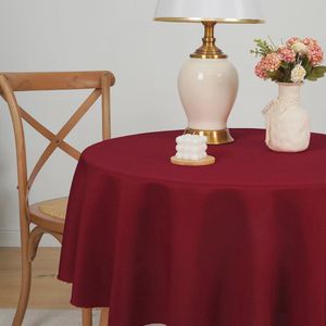 Rood waterafstotend tafelkleed rond 140 cm - ideaal voor kerstdecoratie en feesttafel
