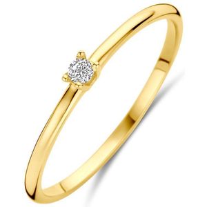 14K Geelgoud Ring Met Zirkonia 4031596
