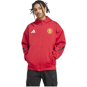 adidas - Manchester United Anthem - Trainingsjack - Rood Zwart Wit - 2025-2026