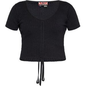 myMo - Topje - Geribbeld - Cropped - Korte Mouwen