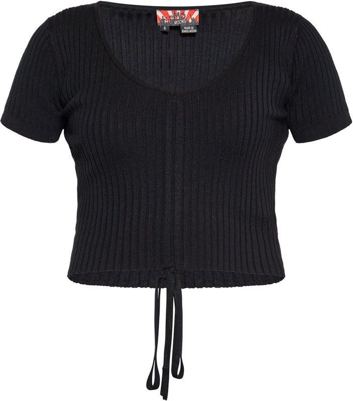 myMo - Topje - Geribbeld - Cropped - Korte Mouwen