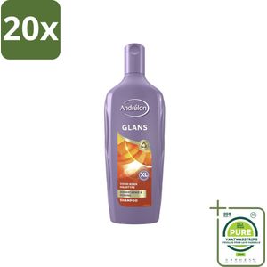 20 x Andrélon - Glans - Shampoo - 450 ml - Grootverpakking - Glans Shampoo - Haarverzorging - Shampoo Voor Glanzend Haar - Shampoo Voor Alle Haartypes - Zomer Tarwe Shampoo