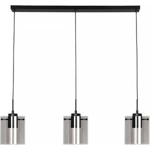 Interno Hanglamp 3 lichts downlight zwart/smoke glas - Modern - Freelight - 2 jaar garantie