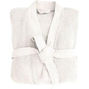 Heckett Lane Badjas Katoen Grant - White - Maat XXL - Badjas 100% Katoen - Badjas Dames - Badjas Heren
