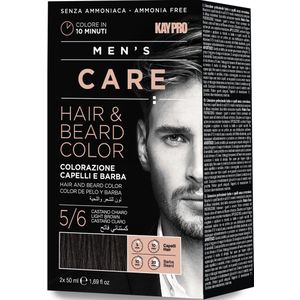 KayPro Men's Hair & Beard Color Care Kit Light Brown 5/6