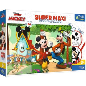 PUZZEL 3 IN 1 MICKEY MOUSE + KLEURPLAAT + VOLGSPEL