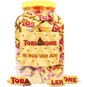Toblerone mini chocolade ""Ik Hou Van Jou"" - melkchocolade met nougat, amandel en honing - 1000g