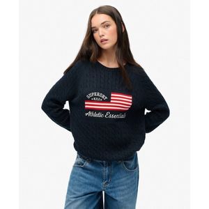 Superdry - Slouchy Cable Flag - Trui - Biologisch Katoen