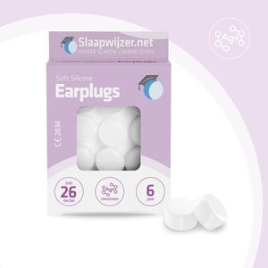 Slaapwijzer siliconen oordopjes met zilverionen - 12 oordopjes (6 paar) - Remt bacteriegroei - Extra hygiënisch & fris - Hoge demping (26dB) - Slaap oordoppen - Ook geschikt voor zwemmen, studeren, uitgaan - Gaan extra lang mee