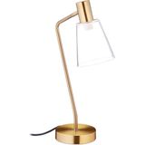 Relaxdays bureaulamp - tafellamp - design - E27 fitting - industrieel - goud