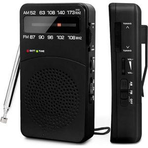 Noodradio - Solar Opwindbaar - Solar powerbank - Zonneenergie - Survival Noodpakket - Zaklamp Oplaadbaar - AM/FM - Noodrantsoen - Zwart