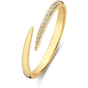 Isabel Bernard - De la Paix Flavie - Gouden Ring - 14 Karaat - Met Diamant 0.08 Karaat