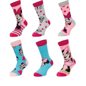 Minnie Mouse Sokken | 6 Paar | Maat 31-34 | Gekleurd