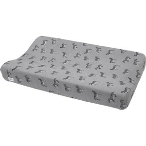 Meyco Baby Zebra Animal aankleedkussenhoes - grey - 50x70cm