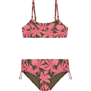 Shiwi Bikini set LIV SCOOP SET - HIPSTER - forest green leaves - 98/104