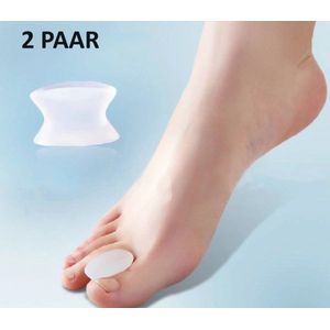 Teenspreider I Siliconen Teencorrector I Hallux Valgus I Teen Recht Maken I Toe Straigntner I Transparant I 2 Paar
