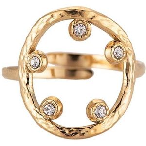 Dottilove - Ring Kristal Aweinon - 14 K Gold plated - Dames Sieraden -