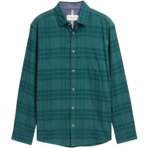 TOM TAILOR - Overhemd - Donkergroen - Geruit - Lange Mouw