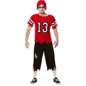 Karnival Costumes Rugby Zombie 3- delig Halloween Kostuum Heren Halloween Kostuum Volwassenen Carnavalskleding Heren Carnaval - Polyester - Maat XL - 3-Delig Top/Broek/Helmet