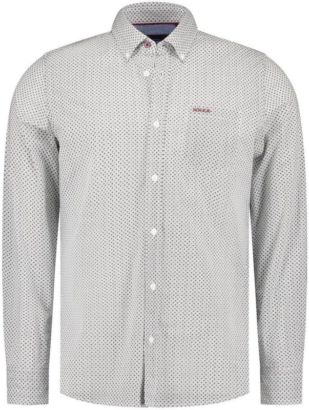 NZA - Rood - Katoenen Overhemd - Stretch - Lange Mouwen