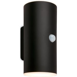 Briloner - Lampe d'extérieur - Lima - Bewegingsmelder - Schemersensor - oplaadbare batterij - Opladen via USB - spatwater bescherming - 15,5 x 7 x 8,5 cm - Zwart