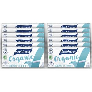 Vuokkoset Normaal - Voordeel verpakking - Organisch Katoen Tampons - Gevoelige Huid - Nordic Swan Eco Label - Astma and Allergy Finland Label - Dermatologisch Getest
