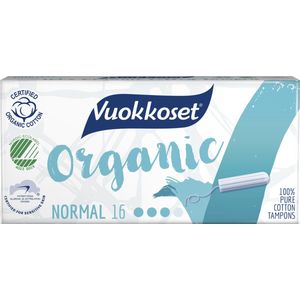 Vuokkoset Normaal - Organisch Katoen Tampons - Gevoelige Huid - Nordic Swan Eco Label - Astma and Allergy Finland Label - Dermatologisch Getest