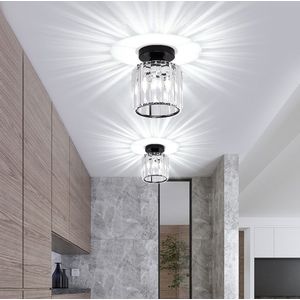 Kristallen Gangpad Lamp - Zwart - Plafondlamp- Moderne Lamp - Plafondverlichting Slaapkamer - Woondecoratie - Plafoniere - ACTIE €59,95