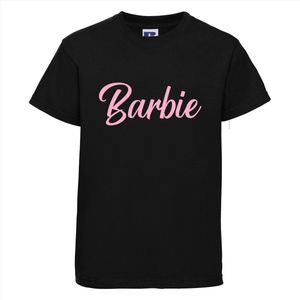 Barbie T-shirt voor kinderen | Zwart kindershirt met print | Barbie shirt | Kids 3-4 jaar