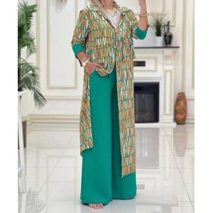 Dames Geplooide 2 Stuk Broek Outfits Lange Mouwen Button Down Shirt Wijde Pijpen Lange Broek Set Loungewear Streetwear Pakken