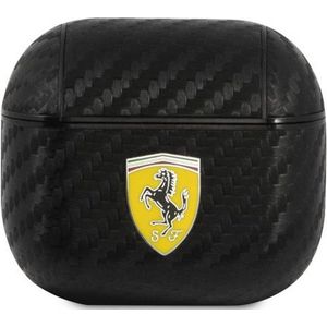 Ferrari Carbon AirPods Case - Apple Airpods 3 - Zwart