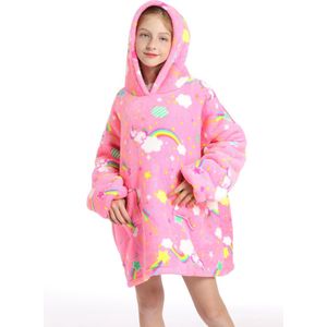|| KIDS || Hoodie Blanket || oversized deken | | capuchon deken || winter trui || Slaapkleding || Unicorn Rose ||
