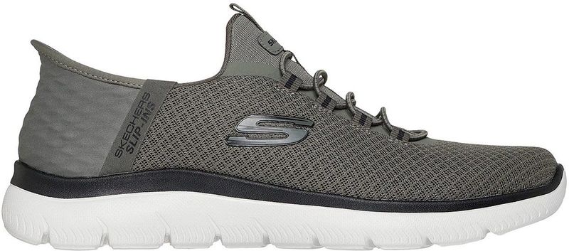 Skechers - Summits High Range - Sneakers - Olijfgroen - Zwart - Wit