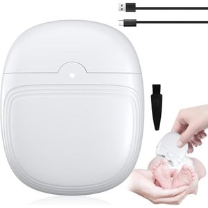 Elektrische nagelknipper - handig voor volwassenen en baby's - wit