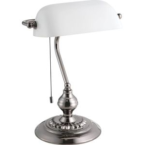EGLO Banker - Bureaulamp - Tafellamp - E27 - 39 cm - Wit