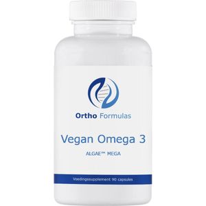 Vegan omega 3 - 90 capsules - algenolie - Schizochytrium - dha - epa - hartgezondheid - hersenen - concentratie - geheugen - ogen - duurzaam - vegan